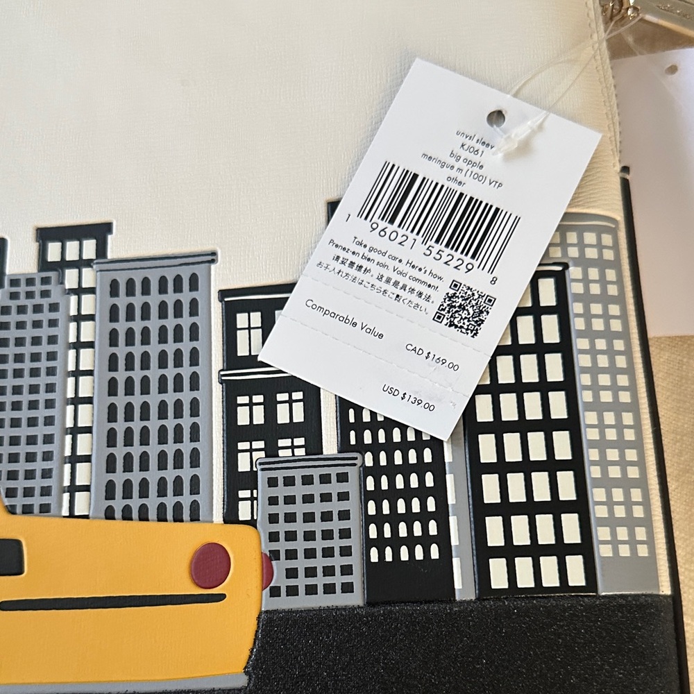 Kate Spade ♠️ NYC Big Apple Universal Laptop Sleeve 🚕 - Picture 6 of 6